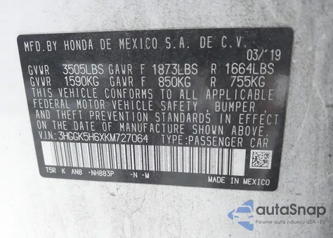 2019 Honda Fit Sport from USA, damaged, VIN 3HGGK5H6XKM727064